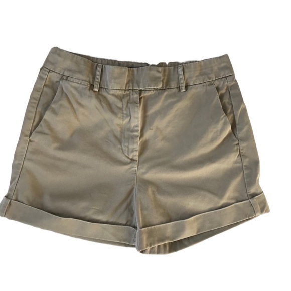 J. Crew Pants - J. Crew Chino Khaki Shorts Fold Over Hem Size 4